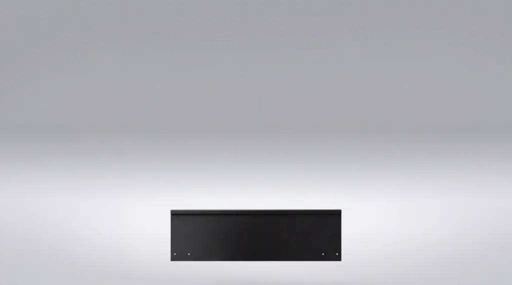 FormBoss 1.6mm x 185mm x 2440mm - Powder Coated Black  (inc. Connector and 4 Screws) 
