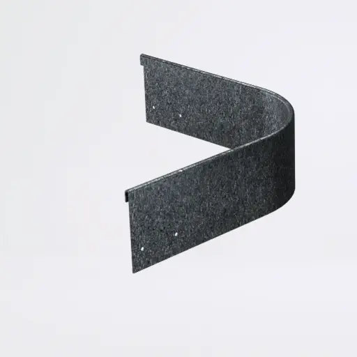 Round corner piece 100mm GALVABOND® Lip Inside 2.0mm