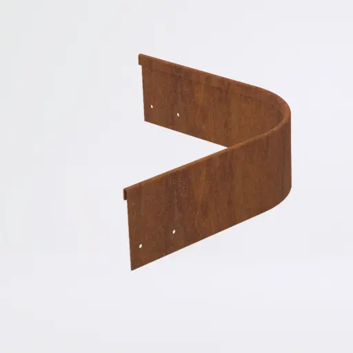 Round corner piece 100mm REDCOR® Lip Inside 2.0mm