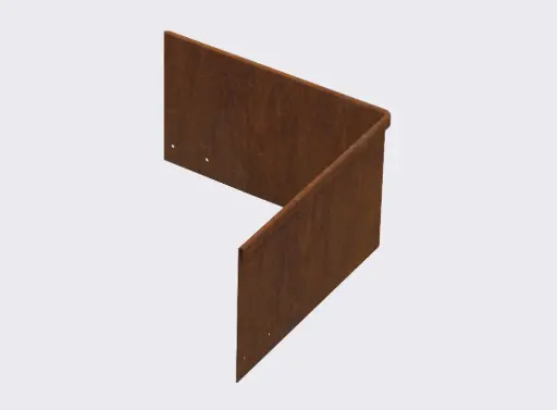 [CNRRC150OUT2.0] Corner piece 150mm profile 90 degrees 305mm x 305mm Redcor Lip Outside 2.0 (With Connector & 4 x Screws)