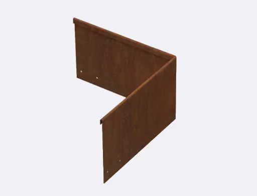 [CNRRC185IN] Corner piece 185mm profile 90 degrees 305mm x 305mm Redcor Lip Inside (With Connector & 4 x Screws)